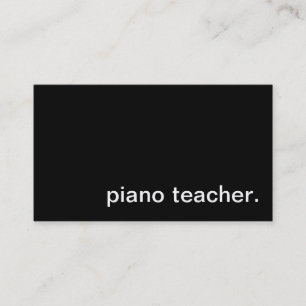 Cartão de visita do professor de piano