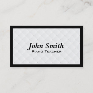 Cartão de visita do professor de piano da edredã