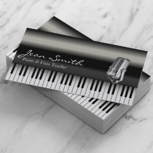Cartão de visita do Professor de Piano e Voz Cláss