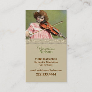 Cartão de visita do professor do violino da image