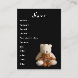 Cartão de visita do professor dos ursos de ursinho