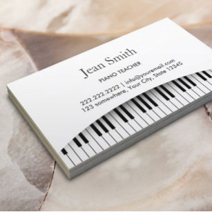 Cartão de visita do Professor Piano Chaves Clássic
