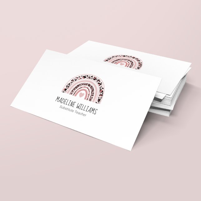 Cartão de visita do professor substituto do código (Criador carregado)