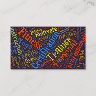 Cartão de visita do profissional da malhação