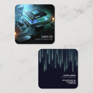 cartão de visita do programador de computador