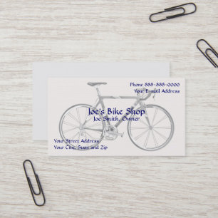 Cartão de visita do proprietário do Compro de bici