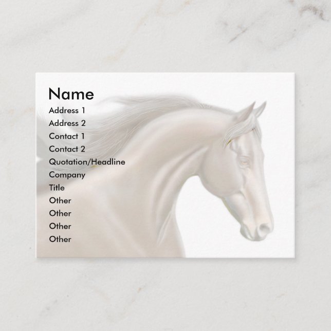 Cartão de visita do puro-sangue (Frente)