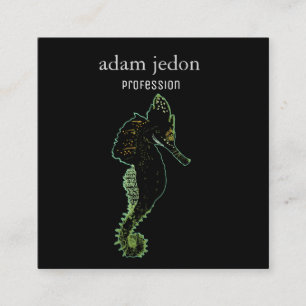 Cartão de visita do quadrado da arte do cavalo de