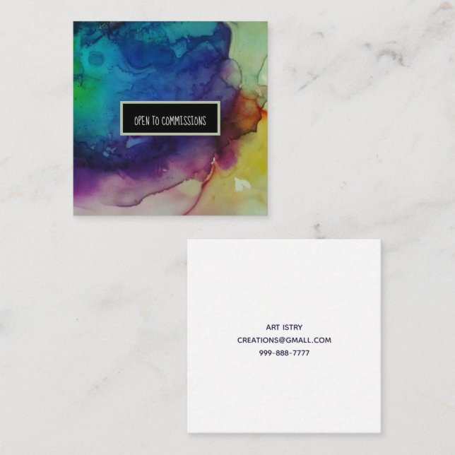 Cartão de visita do Quadrado do Comissário All Sti (Frente/Verso)