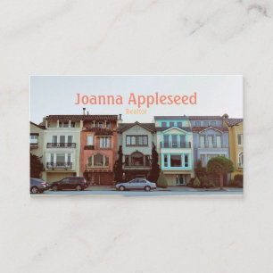 Cartão de visita do Realtor Com A Face Atirada N