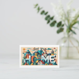 cartão de visita do Realtor "Find Your Home"