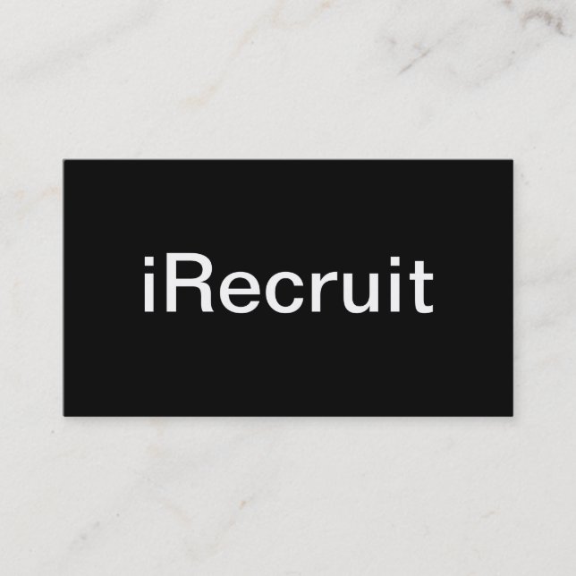 Cartão de visita do recruta (Frente)