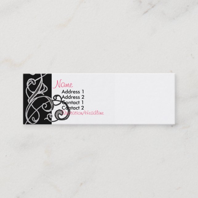 Cartão de visita do redemoinho (Frente)