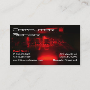 Cartão de visita do reparo do computador