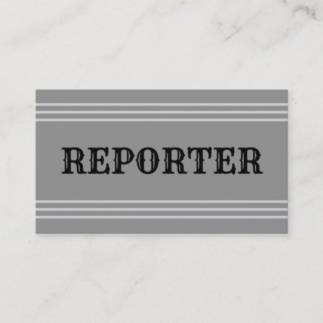 Cartão de visita do repórter (Frente)