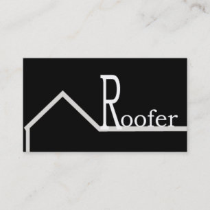 Cartão de visita do Roofer Preto