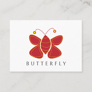 Cartão de Visita do Salão de Beleza Butterfly