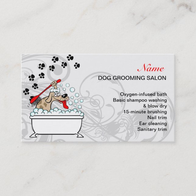 Cartão de visita do salão de beleza da preparação (Frente)