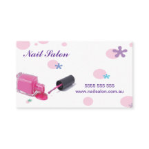 Cartão de visita do salão de beleza do prego