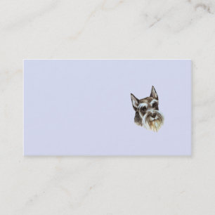 Cartão de visita do Schnauzer diminuto
