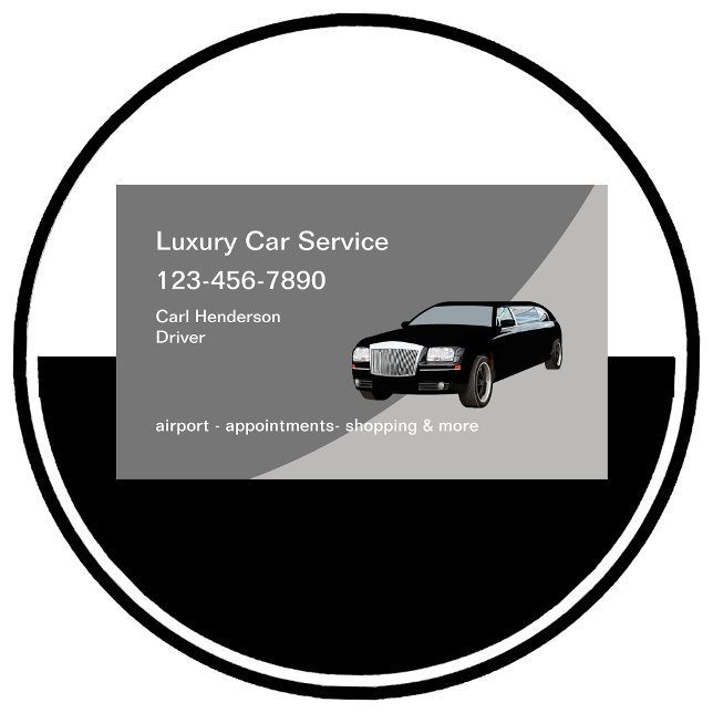 Cartão de visita do Serviço de Automóveis do Uber  (Luxury Uber Limo Driver )