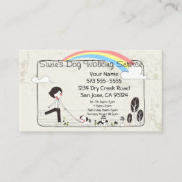 Cartão de visita do Serviço de Caminhada de Cachor