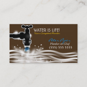 Cartão de visita do serviço de canalização do cana