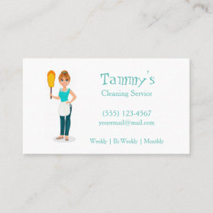 Cartão de visita do Serviço de Limpeza de Casa