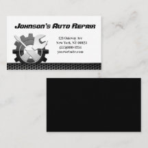 Cartão de visita do Serviço de Reparo Mecânico Aut