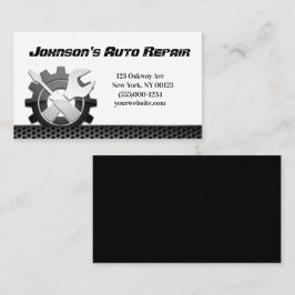 Cartão de visita do Serviço de Reparo Mecânico Aut