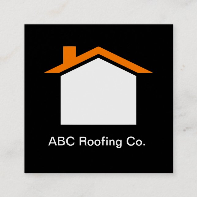 Cartão de visita do Serviço de Telhado Black Core  (Frente)