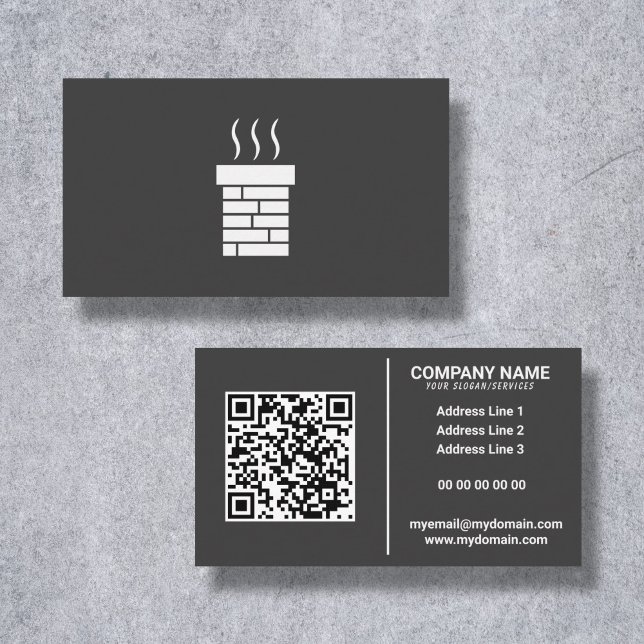 Cartão de visita do Serviço de Varrimento da Chami (Chimney Sweep Service Business Card)