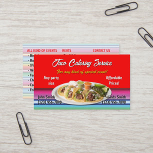 Cartão de visita do Serviço Taco