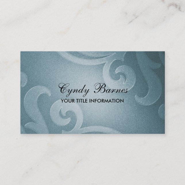 Cartão de visita do Shimmer Azul (Frente)