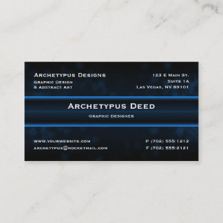 Cartão de visita do Sizzle - azul