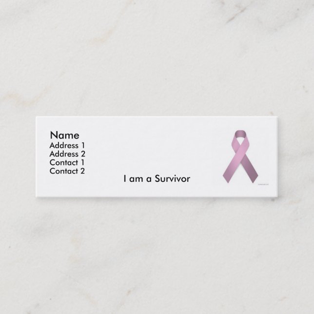 Cartão de visita do sobrevivente (Frente)