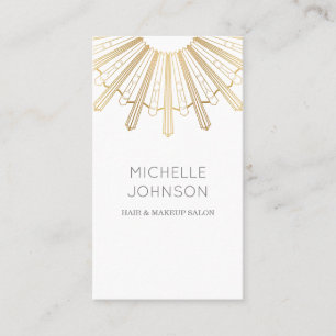 Cartão de visita do sol do art deco