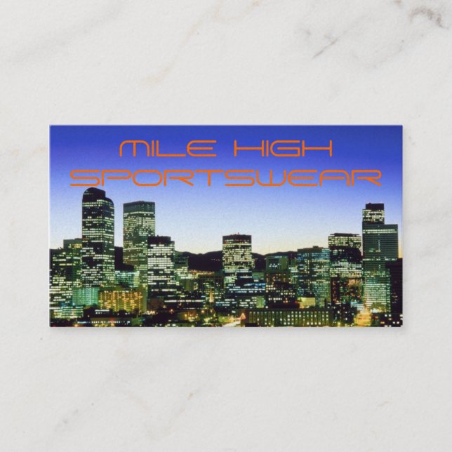 Cartão de visita do Sportswear (Frente)