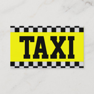 Cartão de visita do táxi