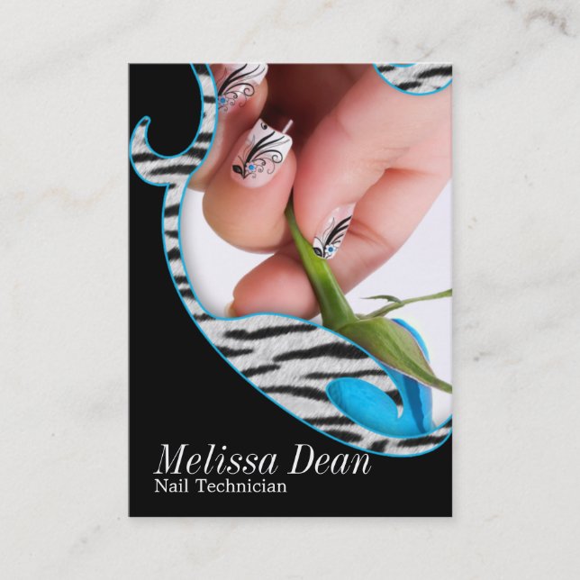 Cartão de visita do técnico do salão de beleza do (Frente)