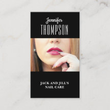 Cartão de visita do técnico personalizado de unhas
