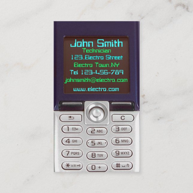 Cartão de visita do telemóvel (Frente)