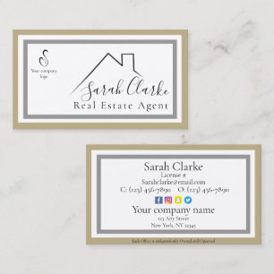 Cartão de visita do telhado preto C21