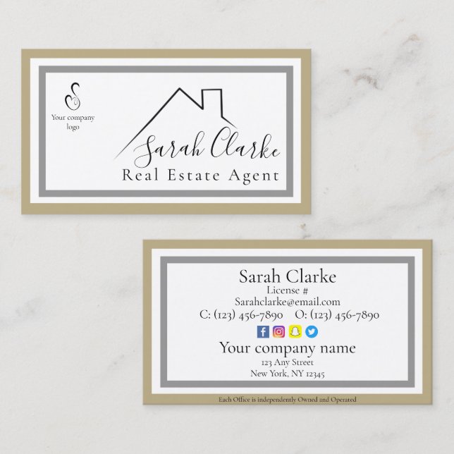 Cartão de visita do telhado preto C21 (Frente/Verso)