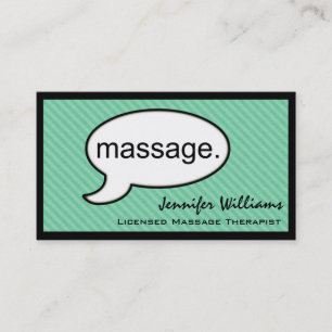 Cartão de visita do terapeuta da massagem da nuve