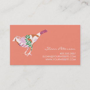 Cartão de visita do teste padrão do pássaro