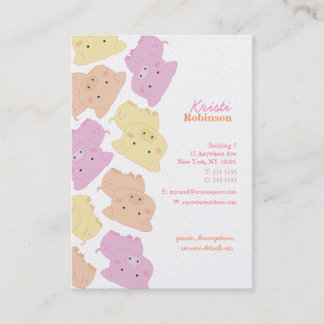 Cartão de visita do teste padrão do Piggies da