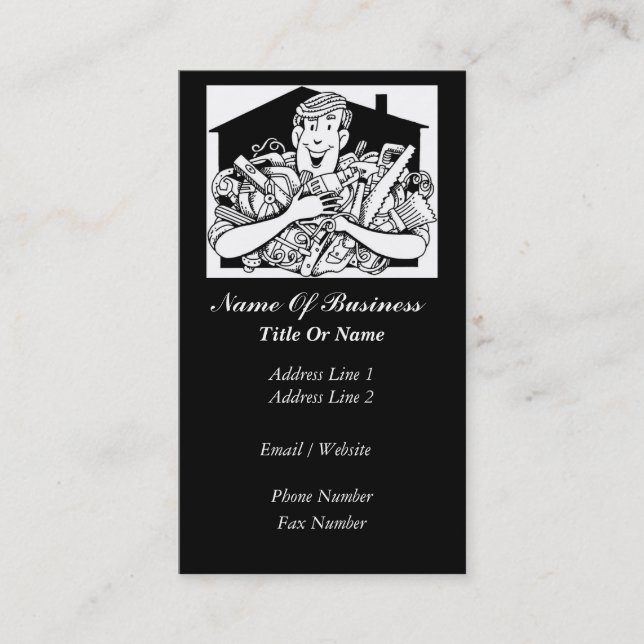 Cartão de visita do trabalhador manual (Frente)