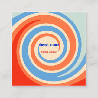 Cartão de visita do trabalhador social