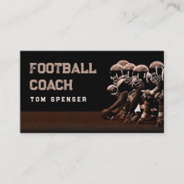 Cartão de visita do treinador americano de futebol
